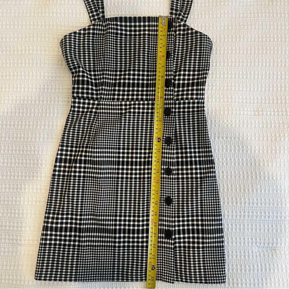 H&M Divided black white plaid pinafore dress - Picture 5 of 6
